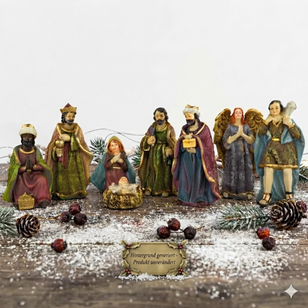 Faszinierende Krippenfiguren 8-tlg., ca. 12 cm, 10056872